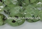 CRU115 15.5 inches 18*25mm faceted oval green rutilated quartz beads