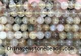 CRU1150 15 inches 8mm round mixed rutilated quartz beads