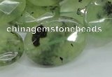 CRU116 15.5 inches 22*30mm faceted oval green rutilated quartz beads