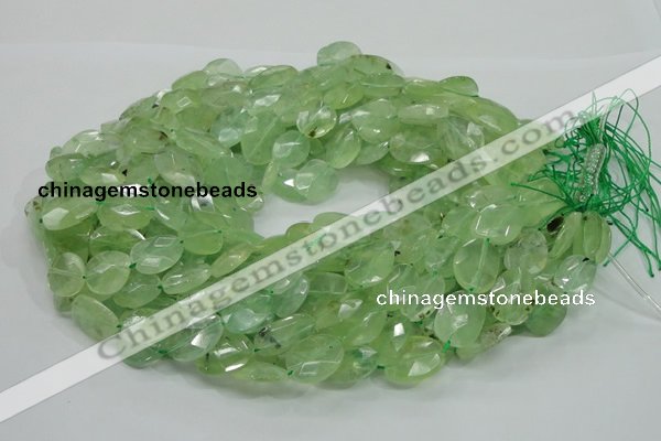 CRU119 15.5 inches 13*17mm faceted freeform green rutilated quartz beads