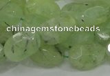 CRU123 15.5 inches 12*18mm faceted nugget green rutilated quartz beads