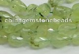 CRU124 15.5 inches 8*12mm faceted teardrop green rutilated quartz beads