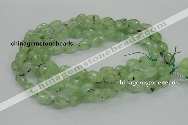 CRU126 15.5 inches 13*19mm faceted teardrop green rutilated quartz beads