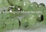 CRU132 15.5 inches 10*14mm faceted rondelle green rutilated quartz beads