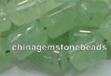 CRU134 15.5 inches 12*17mm column green rutilated quartz beads