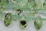 CRU136 15.5 inches 9*17mm marquise green rutilated quartz beads