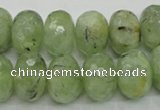 CRU143 15.5 inches 13*18mm faceted rondelle green rutilated quartz beads