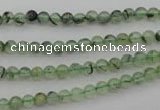 CRU145 15.5 inches 4mm round green rutilated quartz beads