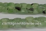 CRU180 Top-drilled 10*12mm bone green rutilated quartz beads