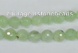 CRU201 15.5 inches 8mm faceted round green rutilated quartz beads