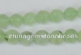 CRU203 15.5 inches 12mm faceted round green rutilated quartz beads