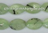 CRU207 15.5 inches 13*18mm faceted oval green rutilated quartz beads