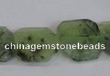 CRU223 15.5 inches 20*20mm freeform green rutilated quartz beads