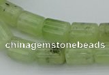 CRU227 15.5 inches 10*14mm tube green rutilated quartz beads