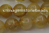 CRU605 15.5 inches 11mm round golden rutilated quartz beads