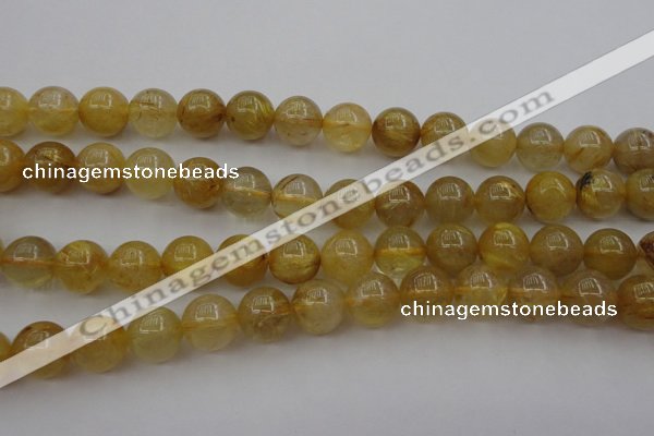 CRU605 15.5 inches 11mm round golden rutilated quartz beads