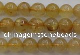 CRU611 15.5 inches 6mm round golden rutilated quartz beads