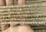 CRU628 15.5 inches 5mm round golden rutilated quartz beads