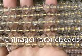 CRU630 15.5 inches 7mm round golden rutilated quartz beads