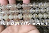 CRU632 15.5 inches 10mm round golden rutilated quartz beads