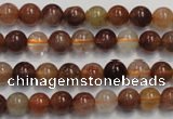 CRU652 15.5 inches 7mm round Multicolor rutilated quartz beads