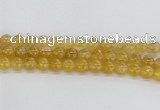 CRU661 15.5 inches 10mm round golden rutilated quartz beads