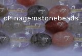 CRU760 15.5 inches 8*10mm rice Multicolor rutilated quartz beads