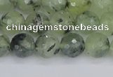 CRU802 15.5 inches 8mm faceted round prehnite gemstone beads