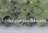 CRU803 15.5 inches 10mm faceted round prehnite gemstone beads