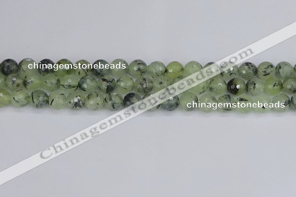 CRU803 15.5 inches 10mm faceted round prehnite gemstone beads