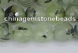 CRU804 15.5 inches 12mm faceted round prehnite gemstone beads