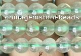 CRU810 15.5 inches 4mm round green rutilated quartz beads