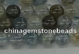 CRU852 15.5 inches 8mm round blue rutilated quartz beads