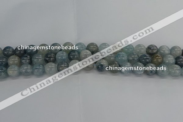 CRU854 15.5 inches 12mm round blue rutilated quartz beads