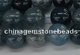 CRU862 15.5 inches 12mm round blue rutilated quartz beads