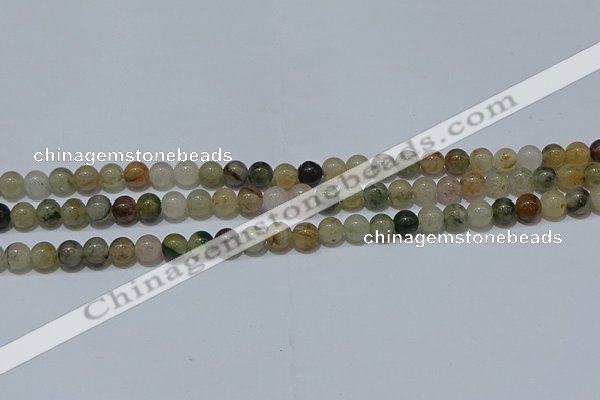 CRU901 15.5 inches 6mm round green rutilated quartz beads wholesale