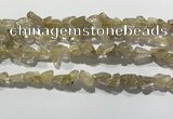 CRU929 15.5 inches 6*8mm - 10*12mm chips golden rutilated quartz beads