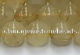 CRU952 15.5 inches 8mm round golden rutilated quartz beads