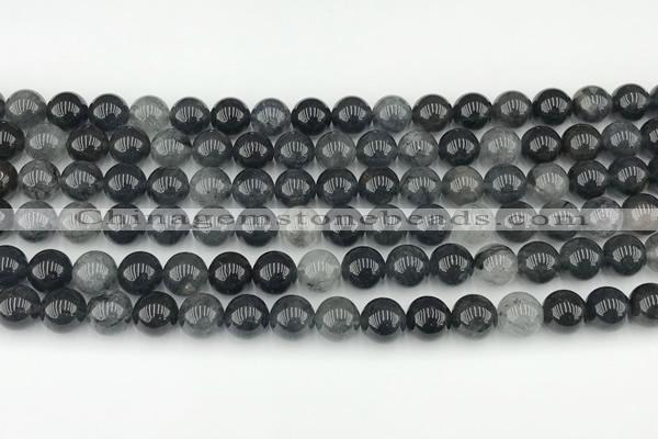 CRU970 15.5 inches 8mm round black rutilated quartz gemstone beads