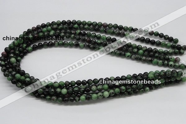 CRZ01 15.5 inches 6mm round ruby zoisite gemstone beads Wholesale