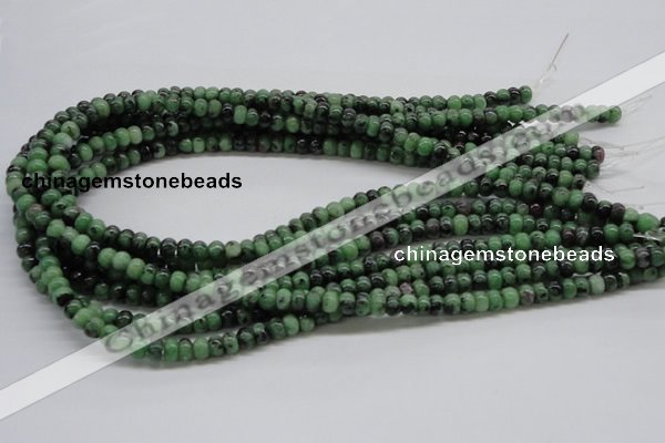 CRZ05 15.5 inches 4*6mm rondelle ruby zoisite gemstone beads Wholesale