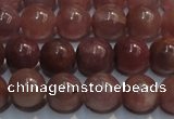 CRZ1000 15.5 inches 6mm - 6.5mm round A- grade natural ruby beads