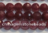 CRZ1011 15.5 inches 5.3mm - 5.8mm faceted round AAA grade ruby beads