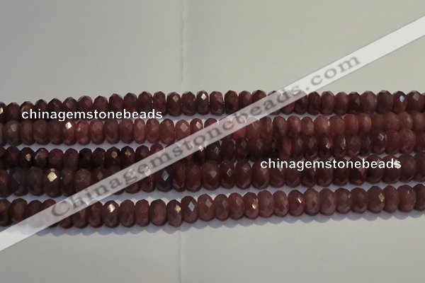 CRZ1014 15.5 inches 4*6mm faceted rondelle A- grade ruby beads