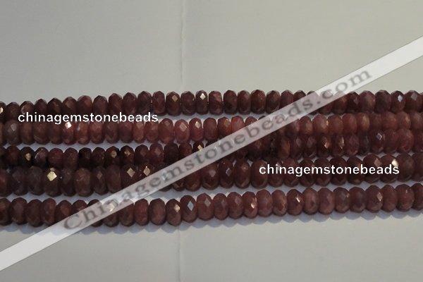 CRZ1015 15.5 inches 5*7mm faceted rondelle A- grade ruby beads