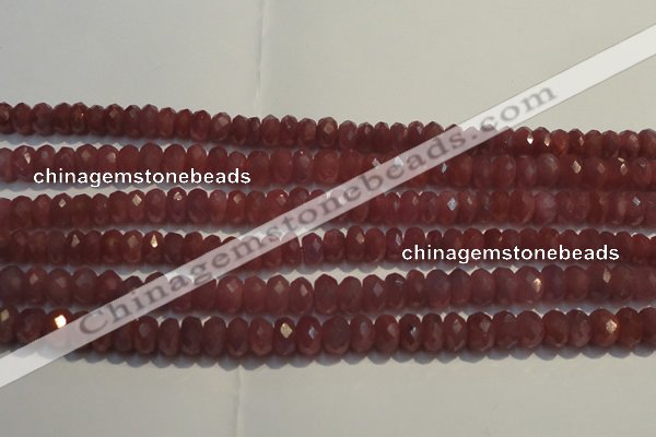 CRZ1017 15.5 inches 3*5mm faceted rondelle A grade ruby beads