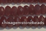 CRZ1018 15.5 inches 4*6mm faceted rondelle A grade ruby beads