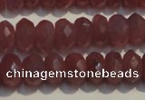 CRZ1019 15.5 inches 5*7mm faceted rondelle A grade ruby beads
