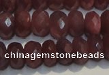 CRZ1022 15.5 inches 4*6mm faceted rondelle A+ grade ruby beads