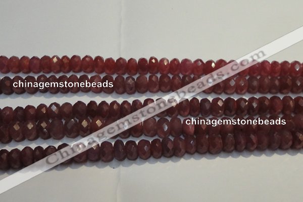 CRZ1023 15.5 inches 5*7mm faceted rondelle A+ grade ruby beads